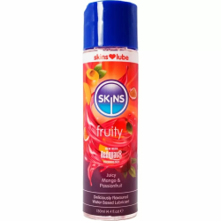 Imagen de SKINS  FRUITY LUBRICANTE BASE DE AGUA MANGO & FRUTA PASIÓN 130 ML