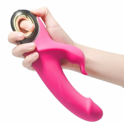 Imagen de METEROR DILDO VIBRADOR RABBIT ROTADOR FUCSIA