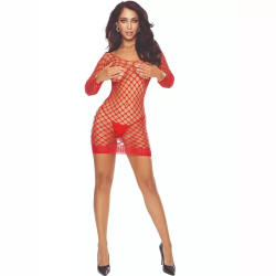 Imagen de BS108 BODYSTOCKING REJILLA ROJO