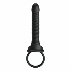 Imagen de PRETTY LOVE - MERRITT VIBRADOR ANAL CON ANILLO Y VIBRACIÓN NEGRO