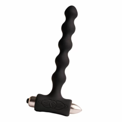 Imagen de ROCKS OFF  PETITE SENSATIONS PEARLS PLUG ANAL VIBRADOR NEGRO