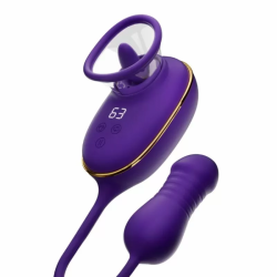 Imagen de SHE.E.O - SUCCIONADOR DE CLÍTORIS CON EFECTO LICKING Y ESTIMULADOR ANAL MORADO