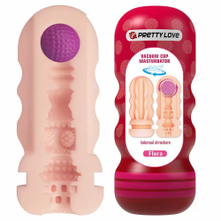 Imagen de PRETTY LOVE - FLORA MASTURBADOR VAGINA CON VENTOSA Y TEXTURAS INTERNAS