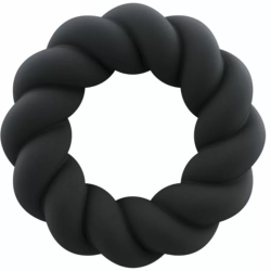 Imagen de ROCKS OFF  TWIST ANILLO MASTURBADOR SILICONA NEGRO