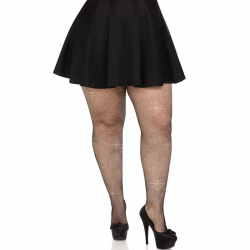 Imagen de MEDIAS REJILLA CRISTALIZADA PLUS SIZE