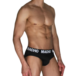 Imagen de MACHO - MCH007 SLIP CLÁSICO NEGRO + NEGRO