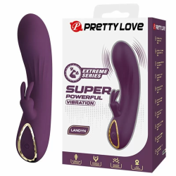 Imagen de PRETTY LOVE - LANDYN VIBRADOR RABBIT RECARGABLE 10 FUNCIONES MORADO