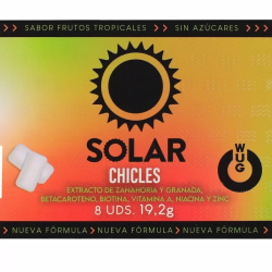 Imagen de WUG solar - El chicle funcional con vitaminas y zinc sabor frutos tropicales BLISTER 8 UDS