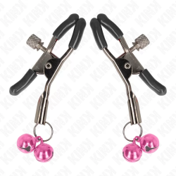 Imagen de KINK PINZAS PARA PEZONES CON DOBLE CAMPANILLA ROSA 6 CM