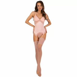 Imagen de PERSINNE PEACH SET CORSET + PANTY + MEDIAS