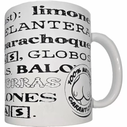 Imagen de DIABLO PICANTE  TAZA BLANCA DE SINÓNIMOS TETAS 370 ML