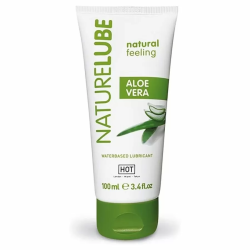 Imagen de HOT  NATURE LUBE LUBRICANTE BASE AGUA ALOE VERA 100 ML