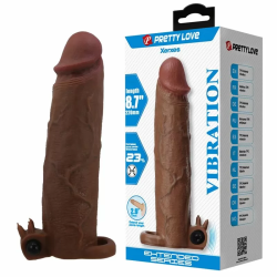 Imagen de PRETTY LOVE - XERXES FUNDA PARA PENE VIBRADORA 22 CM Ø 4,5 CM COLOR MARRÓN