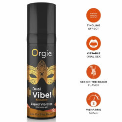 Imagen de ORGIE - DUAL VIBE! SEX ON THE BEACH GEL ÍNTIMO BESABLE EFECTO VIBRANTE 15 ML