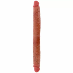 Imagen de GET REAL - DILDO DOBLE DONG DE SILICONA CARAMELO 46 CM