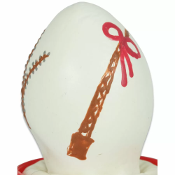 Imagen de CONDOMERIE  PRESERVATIVO DECORATIVO PINTADO A MANO HUEVO DE PASCUA BLANCO