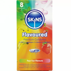Imagen de SKINS  MULTI SABORES PRESERVATIVOS PREMIUM PACK 8
