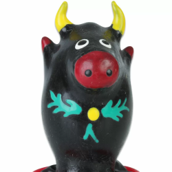 Imagen de CONDOMERIE  PRESERVATIVO DECORATIVO PINTADO A MANO TORO NEGRO MODELO 1