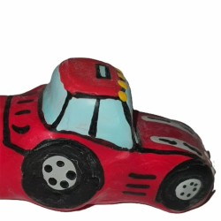 Imagen de CONDOMERIE  PRESERVATIVO DECORATIVO PINTADO A MANO TRACTOR ROJO XL