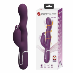 Imagen de PRETTY LOVE - VIBRADOR RABBIT LOURSEN CON MOVIMIENTO OSCILANTE Y 7 VIBRACIONES RECARGABLE USB MORADO