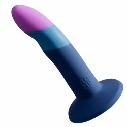 Imagen de ROMP - PICCOLO DILDO SILICONA CON VENTOSA TRICOLOR 14 CM