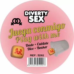 Imagen de DIABLO PICANTE  DADO DURO DORADO POSTURAS CHICAS CON CUBILETE