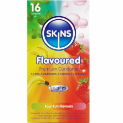 Imagen de SKINS  MULTI SABORES PRESERVATIVOS PREMIUM PACK 16