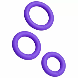 Imagen de ROMP - REMIX TRIO SET DE 3 ANILLOS PARA PENE SILICONA MORADO
