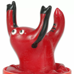 Imagen de CONDOMERIE  PRESERVATIVO DECORATIVO PINTADO A MANO ESCORPIO ROJO