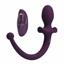 Imagen de PRETTY LOVE - LIOEA PLUG ANAL CON COLA VIBRADOR 12 FUNCIONES COLOR MORADO CONTROL REMOTO