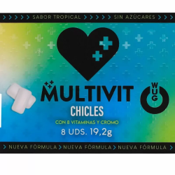 Imagen de WUG multivit- El chicle funcional multivitamínico sabor tropical BLISTER 8 UDS