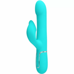 Imagen de VIBRADOR RABBIT PERLAS VERDE AGUA