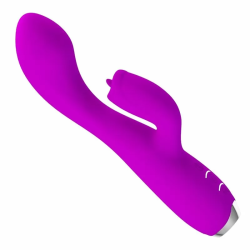 Imagen de GLORIA VIBRADOR CONEJO RECARGABLEIMPERMEABLE MORADO