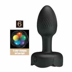 Imagen de PRETTY LOVE - PLUG ANAL VIBRADOR 10 MODOS RECARGABLE NEGRO