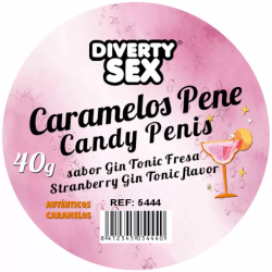 Imagen de DIABLO PICANTE  20 CARAMELOS CON FORMA DE PENE CON SABOR GIN TONIC