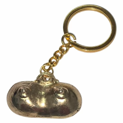 Imagen de DIABLO PICANTE - LLAVERO METAL TETAS DORADO