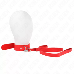 Imagen de KINK COLLAR CON CORREA 116 CM FINO ROJO AJUSTABLE 3250 CM X 8 CM