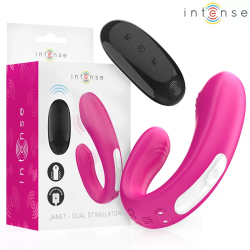 Imagen de JANET ESTIMULADOR Y VIBRADOR DUAL EN FORMA DE U CON CONTROL REMOTO ROSA