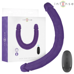 Imagen de INTENSE - GUNTER DILDO DOBLE VIBRADOR 40 CM MORADO CONTROL REMOTO