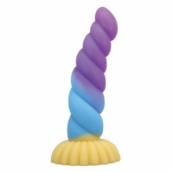 Imagen de POWER MONSTERS - UNICORN DILDO TRICOLOR 22 CM Ø 5 CM