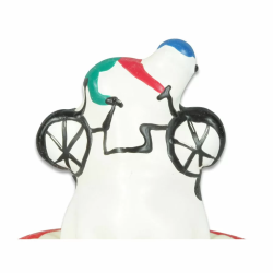 Imagen de CONDOMERIE  PRESERVATIVO DECORATIVO PINTADO A MANO BICICLETA