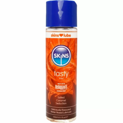 Imagen de SKINS  TASTY LUBRICANTE BASE DE AGUA CARAMELO SALADO 130 ML