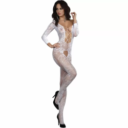 Imagen de ZITA LC 17199 BODYSTOCKING CROTCHLESS BLANCO TALLA ÚNICA