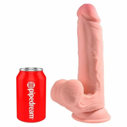 Imagen de KING COCK PLUS - DILDO REALISTA TRIPLE DENSIDAD CON TESTÍCULOS OSCILANTES 23 CM COLOR NATURAL