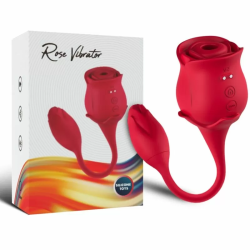 Imagen de ROSA SUCCIONADOR DE CLITORIS & VIBRADOR 10 MODOS ROJO