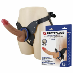 Imagen de PRETTY LOVE - YETI ARNÉS STRAP-ON CON DILDO Y VENTOSA CARNE