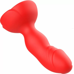 Imagen de EXTREME A BLOOM ROSA VIBRADOR & PLUG ANAL CONTROL REMOTO ROJO