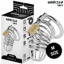 Imagen de ADDICTED TOYS LOCKED  IRON CELL JAULA PARA PENE DE METAL TALLA M