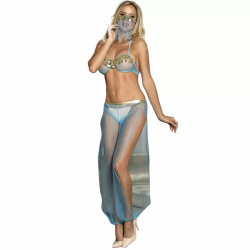 Imagen de SUBBLIME - SET DE LENCERIA INDIA STYLE AZUL L/XL