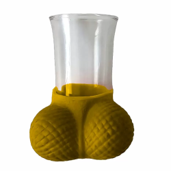 Imagen de DIABLO PICANTE  VASO DE CHUPITOS DORADO